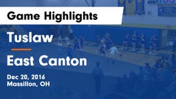Tuslaw  vs East Canton  Game Highlights - Dec 20, 2016