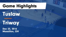 Tuslaw  vs Triway  Game Highlights - Dec 23, 2016