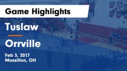 Tuslaw  vs Orrville  Game Highlights - Feb 3, 2017