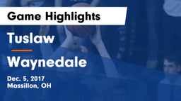 Tuslaw  vs Waynedale  Game Highlights - Dec. 5, 2017