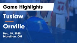 Tuslaw  vs Orrville  Game Highlights - Dec. 18, 2020