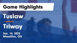 Tuslaw  vs Triway  Game Highlights - Jan. 14, 2022