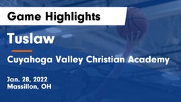 Tuslaw  vs Cuyahoga Valley Christian Academy  Game Highlights - Jan. 28, 2022