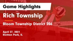 Rich Township  vs Bloom Township  District 206 Game Highlights - April 27, 2021