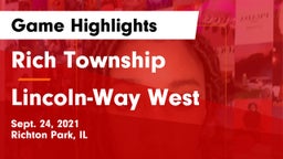 Rich Township  vs Lincoln-Way West  Game Highlights - Sept. 24, 2021