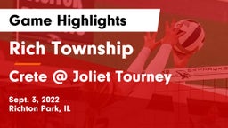 Rich Township  vs Crete @ Joliet Tourney Game Highlights - Sept. 3, 2022