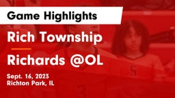 Rich Township  vs Richards @OL Game Highlights - Sept. 16, 2023