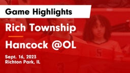 Rich Township  vs Hancock @OL Game Highlights - Sept. 16, 2023