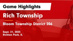 Rich Township  vs Bloom Township  District 206 Game Highlights - Sept. 21, 2023