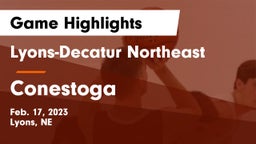 Lyons-Decatur Northeast vs Conestoga  Game Highlights - Feb. 17, 2023