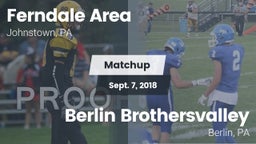 Matchup: Ferndale  vs. Berlin Brothersvalley  2018