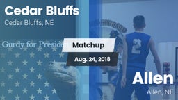 Matchup: Cedar Bluffs High vs. Allen  2018