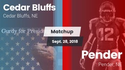 Matchup: Cedar Bluffs High vs. Pender  2018