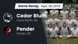 Recap: Cedar Bluffs  vs. Pender  2018