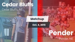 Matchup: Cedar Bluffs High vs. Pender  2019