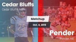 Matchup: Cedar Bluffs High vs. Pender  2019