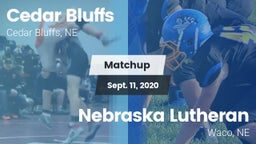 Matchup: Cedar Bluffs High vs. Nebraska Lutheran  2020
