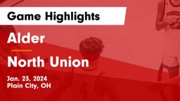 Alder  vs North Union  Game Highlights - Jan. 23, 2024