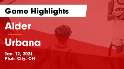 Alder  vs Urbana  Game Highlights - Jan. 12, 2024
