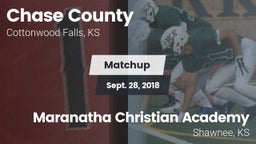 Matchup: Chase County High vs. Maranatha Christian Academy 2018