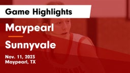 Maypearl  vs Sunnyvale  Game Highlights - Nov. 11, 2023