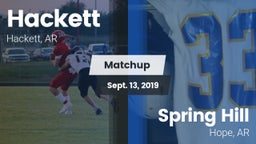 Matchup: Hackett  vs. Spring Hill  2019