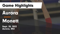 Aurora  vs Monett  Game Highlights - Sept. 20, 2022