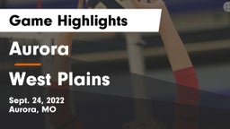 Aurora  vs West Plains  Game Highlights - Sept. 24, 2022