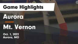 Aurora  vs Mt. Vernon  Game Highlights - Oct. 1, 2022