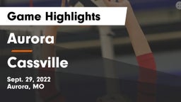 Aurora  vs Cassville  Game Highlights - Sept. 29, 2022