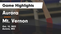 Aurora  vs Mt. Vernon  Game Highlights - Oct. 13, 2022