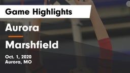 Aurora  vs Marshfield  Game Highlights - Oct. 1, 2020