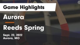 Aurora  vs Reeds Spring  Game Highlights - Sept. 22, 2022