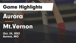 Aurora  vs Mt.Vernon  Game Highlights - Oct. 24, 2022
