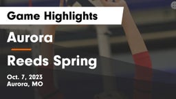 Aurora  vs Reeds Spring  Game Highlights - Oct. 7, 2023