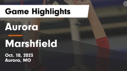 Aurora  vs Marshfield  Game Highlights - Oct. 10, 2023
