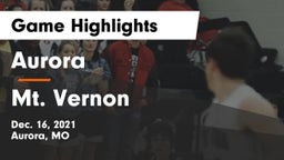 Aurora  vs Mt. Vernon  Game Highlights - Dec. 16, 2021