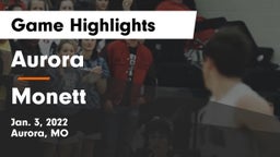 Aurora  vs Monett  Game Highlights - Jan. 3, 2022