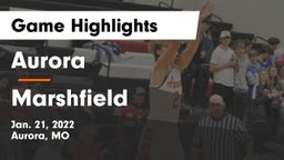 Aurora  vs Marshfield  Game Highlights - Jan. 21, 2022