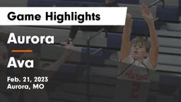 Aurora  vs Ava  Game Highlights - Feb. 21, 2023