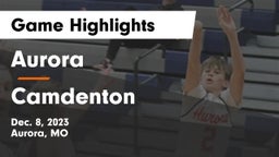 Aurora  vs Camdenton  Game Highlights - Dec. 8, 2023