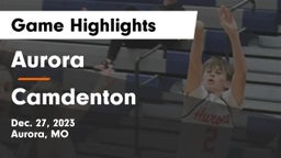 Aurora  vs Camdenton  Game Highlights - Dec. 27, 2023
