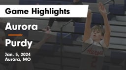 Aurora  vs Purdy  Game Highlights - Jan. 5, 2024