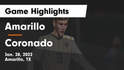 Amarillo  vs Coronado  Game Highlights - Jan. 28, 2022