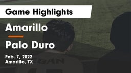 Amarillo  vs Palo Duro  Game Highlights - Feb. 7, 2022
