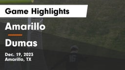 Amarillo  vs Dumas  Game Highlights - Dec. 19, 2023