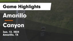 Amarillo  vs Canyon  Game Highlights - Jan. 12, 2024