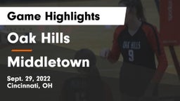 Oak Hills  vs Middletown  Game Highlights - Sept. 29, 2022