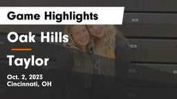 Oak Hills  vs Taylor  Game Highlights - Oct. 2, 2023