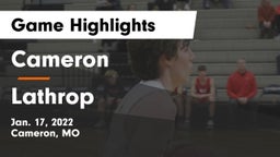 Cameron  vs Lathrop  Game Highlights - Jan. 17, 2022